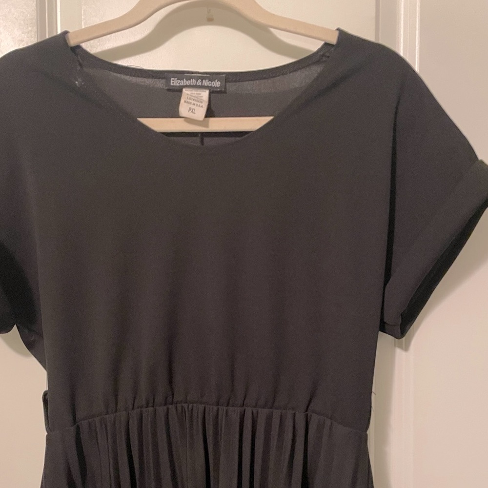 Pleated, classy black dress
